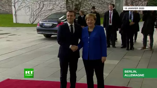 Berlin : Macron arrive à la Chancellerie fédérale pour participer à la conférence sur la Libye
