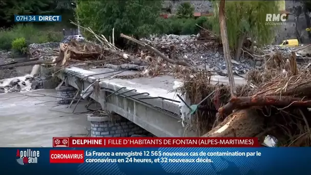 Intempéries dans les Alpes-Maritimes: certains villages toujours coupés du monde