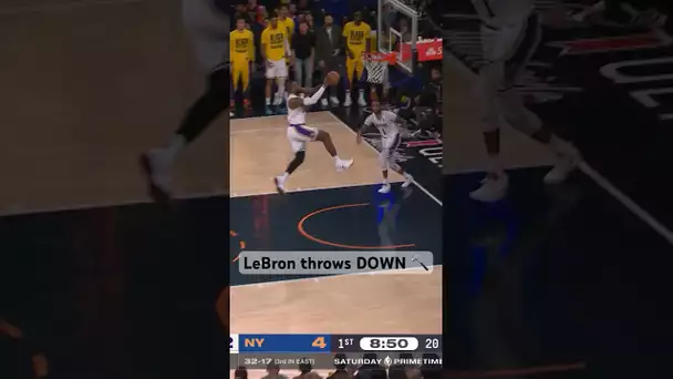 LeBron gets the steal and throws down on the other end. #Shorts
