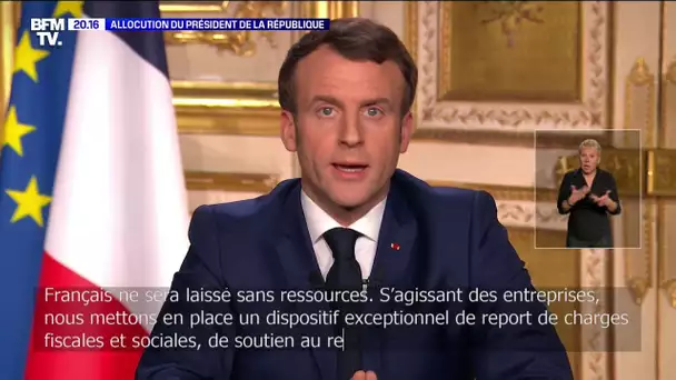 Emmanuel Macron : "aucune entreprise en faillite, aucun Français laissé sans ressource"