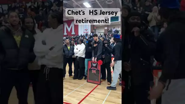 Thunder in the building to support Chet’s HS Jersey retirement! 🔥🤝| #Shorts