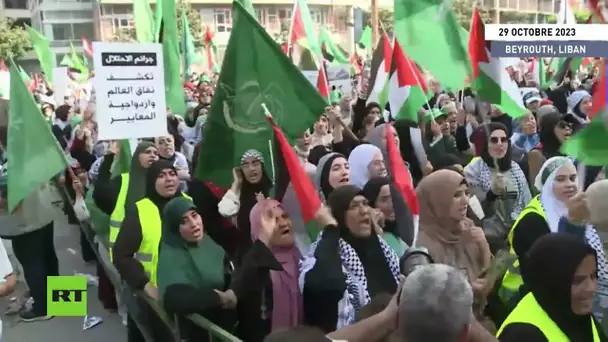 🇱🇧 Liban : des milliers de personnes participent à un rassemblement pro-palestinien à Beyrouth
