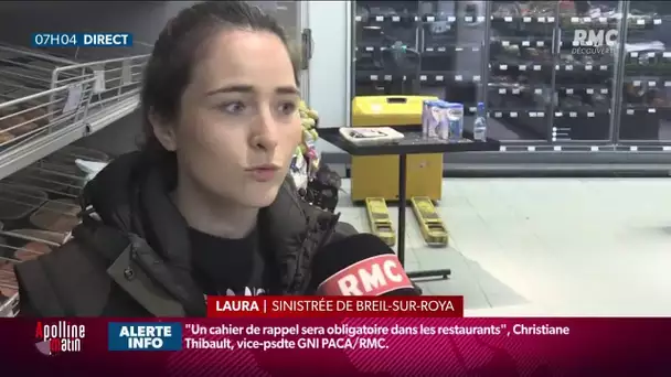 Intempéries dans les Alpes-Maritimes: Laura dort dans un supermarché depuis le passage de la tempête