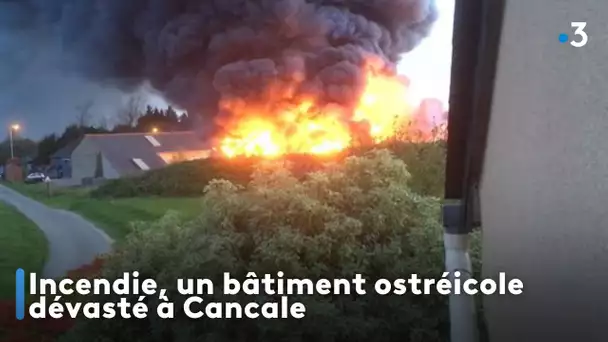 Incendie, un bâtiment ostréicole dévasté à Cancale