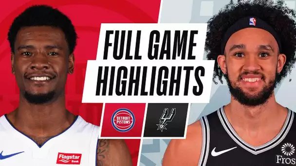 PISTONS at SPURS | FULL GAME HIGHLIGHTS | April 22, 2021