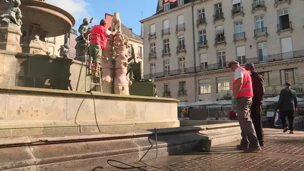 Nantes :  la fontaine du voyage à Nantes 2020 vandalisée