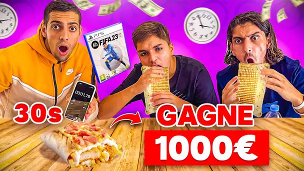 CELUI QUI FINIT SON TACOS XL EN 30 SECONDES GAGNES 1000€ 💶