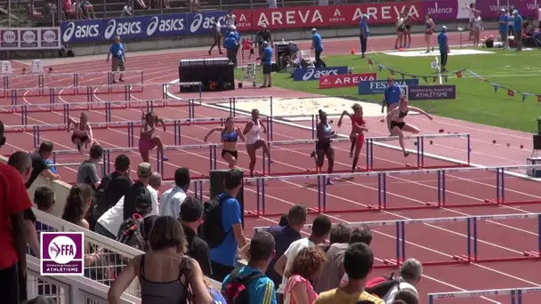 Valence 2014 : Finale 100 m haies Cadettes (Laura Valette en 13&#039;&#039;38)