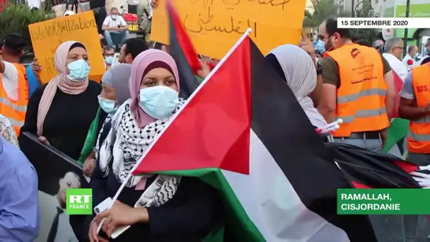 Manifestations en Palestine contre les accords entre Tel-Aviv, Abou Dabi et Manama
