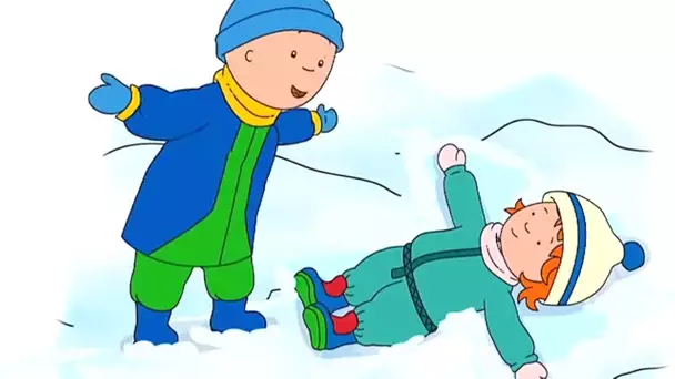 Caillou et Mousseline jouent dans la neige | Caillou en Français