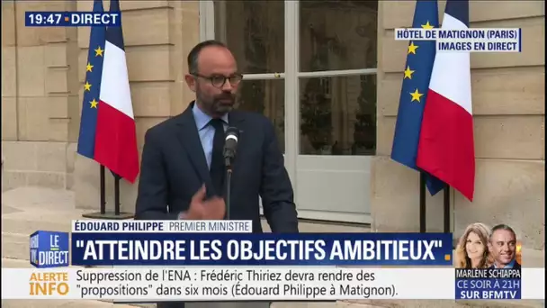 Services publics, chômage... : Edouard Philippe annonce l&#039;agenda de la mise en place des réformes