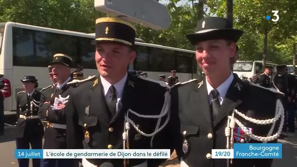 14-Juillet : 75 élèves gendarmes de l'école de Dijon défilent sur les Champs-Élysées