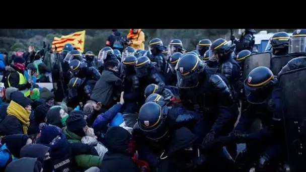 Opération de police à la frontière franco-espagnole pour déloger les manifestants