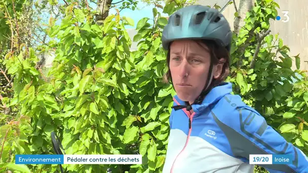 Tour de Bretagne à vélo : Claire Cariou promeut les solutions "zéro déchet"