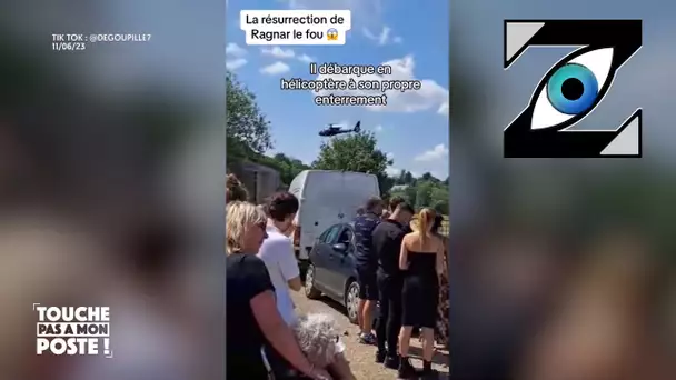 [Zap Télé] Un influenceur simule sa mort et débarque en hélicoptère à ses funérailles (13/06/23)