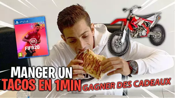 SI IL FINIT CE TACOS XL EN 1MIN30 IL GAGNE PLEINS DE CADEAUX 🎁