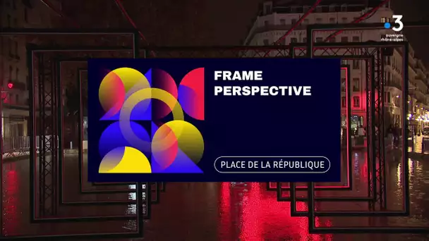 Fête des lumières de Lyon 2021 :  Frame Perspective place de la république