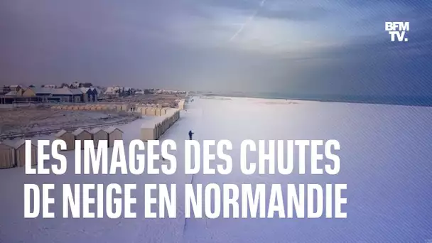 Caen, Deauville, Ouistreham... Les images de la Normandie sous la neige ce mercredi matin