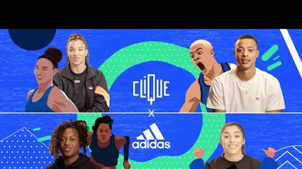 Clique X adidas : 4 champions, 1 mentalité : ne rien lâcher #ImpossibleIsNothing