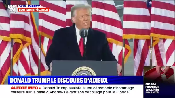 Le dernier discours de Donald Trump avant l'investiture de Joe Biden