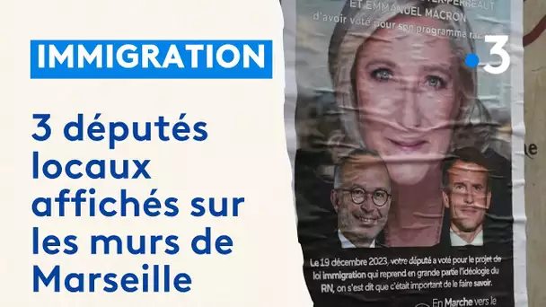 Loi immigration : trois députés des Bouches-du-Rhône affichés sur les murs de Marseille