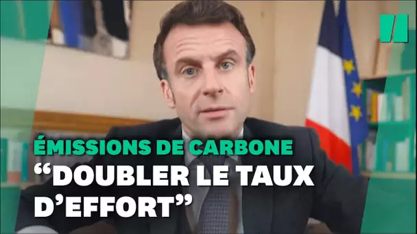 Emmanuel Macron veut « doubler le taux d’effort » pour réduire les émissions de CO2