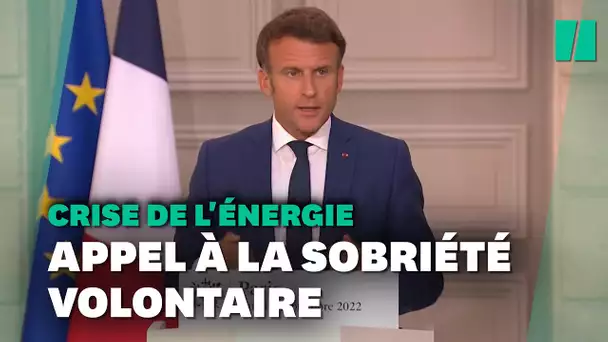 Macron appelle à la "sobriété volontaire" pour faire face à la crise énergétique