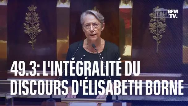 Budget 2023: Élisabeth Borne utilise l'article 49.3, son discours en intégralité