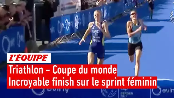 Triathlon - Coupe du monde : Tilda Mansson remporte au finish le sprint féminin de Bergen