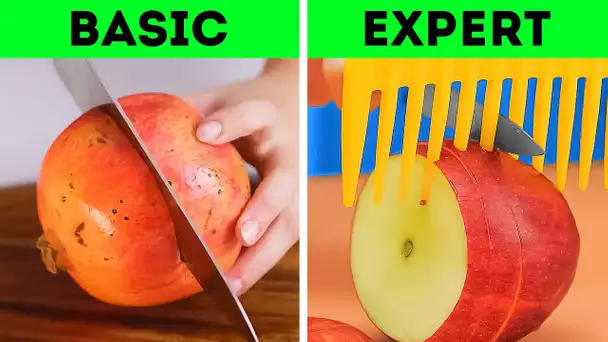 Des astuces de cuisine amusantes et astucieuses pour préparer les fruits et les légumes !