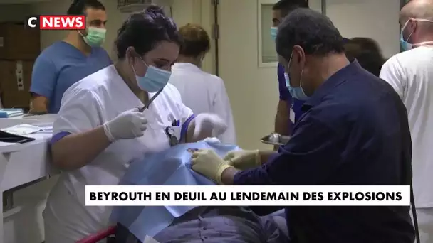 Beyrouth en deuil au lendemain des explosions