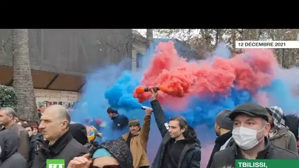 Géorgie : manifestation contre le pass sanitaire à Tbilissi