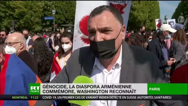 Paris : la diaspora arménienne défile en mémoire des victimes du génocide de 1915
