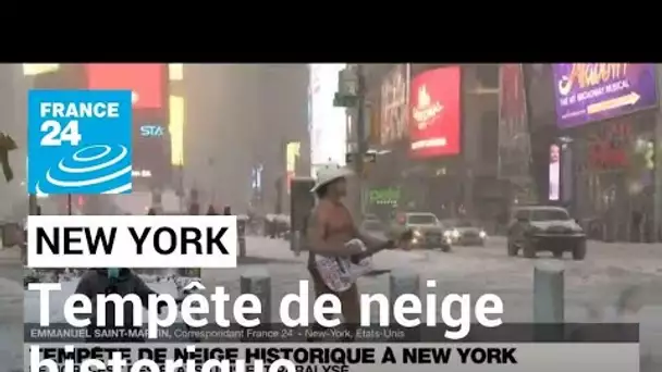 Tempête de neige historique à New York : Le Nord-Est des États-Unis paralysé • FRANCE 24