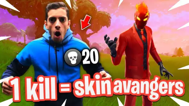 1 KILL = 1 SKIN AVENGER SUR FORTNITE ! J&#039;AI PLUS DE SOUS 😢