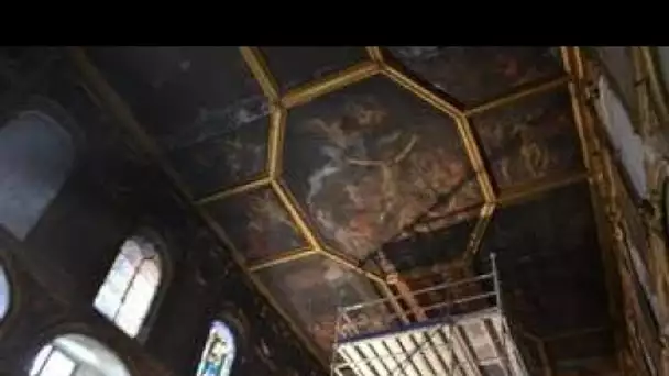 Montpellier : La chapelle des Pénitents blancs restaure son plafond peint il y a quatre siècles
