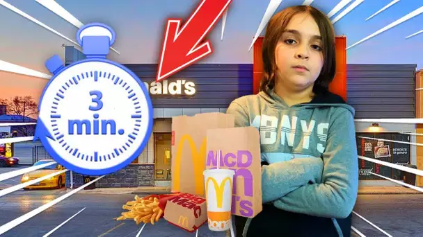 CETTE ENFANT FINIT UN MCDO EN 3 MINUTES ?