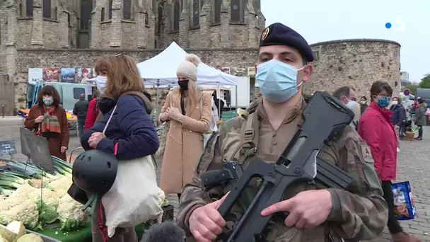 Sarthe : opération "sentinelle" sur le marché du Mans