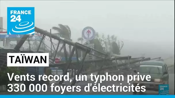 Taïwan : vents record enregistrés durant le passage du typhon Koinu • FRANCE 24