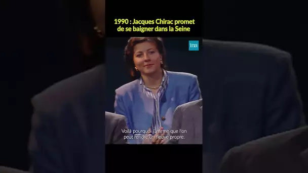 Chirac : "J'irai me baigner dans la Seine" !  😅 #INA #shorts
