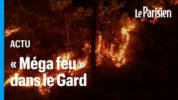 «Méga feu» dans le Gard : l’incendie, toujours en cours, va «durer plusieurs jours»