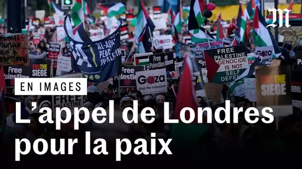 Les images de la manifestation propalestinienne à Londres, sur fond de crise politique