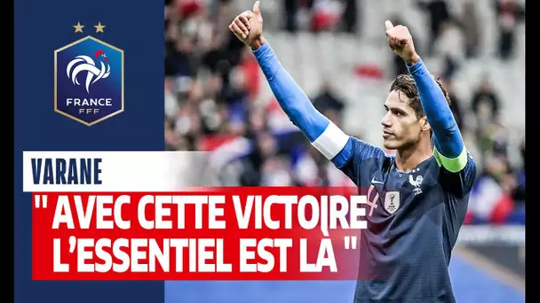 Réaction de Raphaël Varane, Equipe de France I FFF 2019