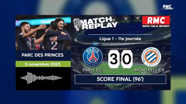 PSG 3-0 Montpellier : Paris s'impose et devient provisoirement leader, le goal replay