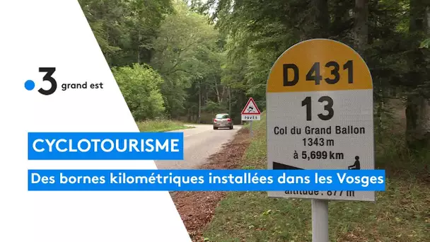 Cyclotourisme : des bornes kilométriques installées dans le massif des Vosges