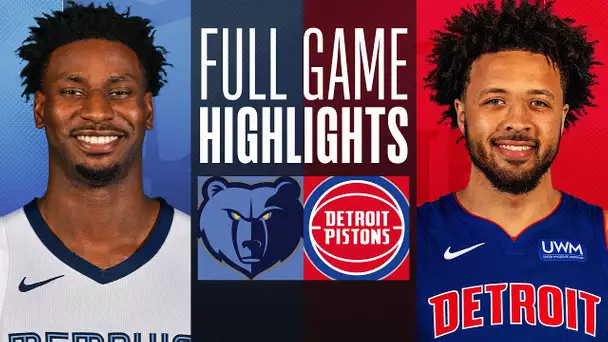 GRIZZLIES at PISTONS | FULL GAME HIGHLIGHTS | April 1, 2024