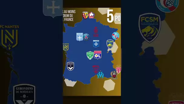 🥇🥈🥉 SI votre CLUB est PRÉSENT sur cette carte c'est qu'il a terminé au MOINS 5 FOIS sur le PODIUM