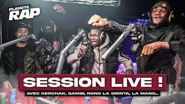 SESSION FREESTYLE avec Kerchak, Gambi, Nono La Grinta, La Mano, Frenetik & Tiito ! #PlanèteRap