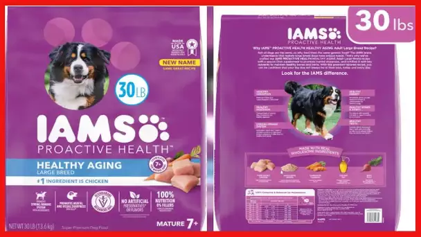 IAMS PROACTIVE HEALTH Mature Adult Large Breed Dry Dog Food Chicken Dog Kibble for Senior Dogs