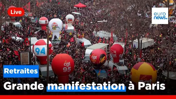 En direct | Retraites : grande manifestation à Paris